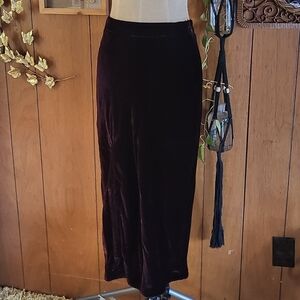 Anthropologie Maeve Velvet Skirt in Deep Purple